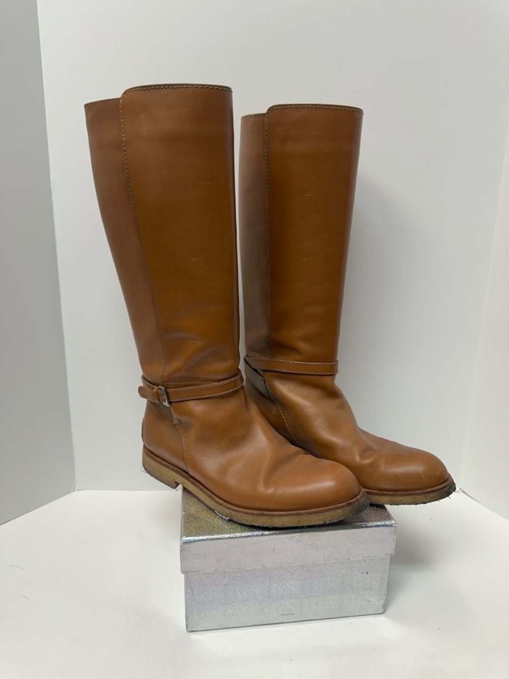 Tod's Tall Leather Riding Boots - Tan Brown